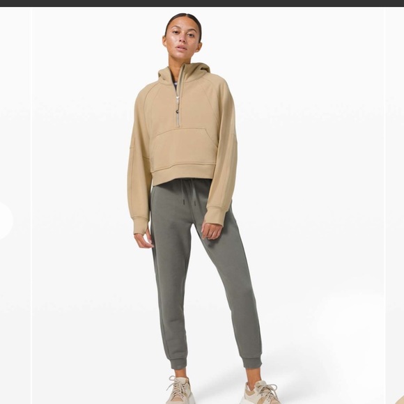 lululemon athletica Tops - Lululemon Scuba oversized 1/2 zip in trench in xs/s